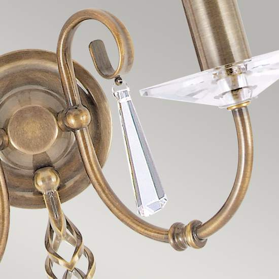 Applique Classica Aegean Acciaio Ottone Anticato 2 Luci E14 AG2-AGED-BRASS
