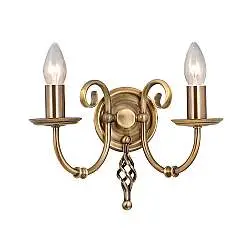 Applique Classica Artisan Acciaio Ottone Anticato 2 Luci E14