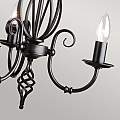 Lampadario Classico Artisan Acciaio Nero 3 Luci E14 ART3-BLACK