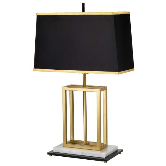 Lampada Da Scrivania Contemporanea Atlas Acciaio Ottone Spazzolato 1 Luce E27 ATLAS-TL