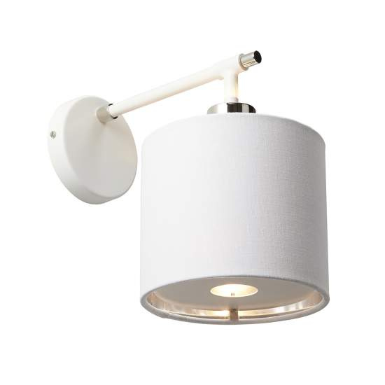 Applique Contemporanea Balance Acciaio Bianco Nichel Lucido 1 Luce E27 BALANCE1-WPN