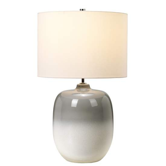 Lampada Scrivania Chalk Farm Porcellana Grigio Chiaro Gesso Bianco 1 Luce E27 CHALKFARM-TL