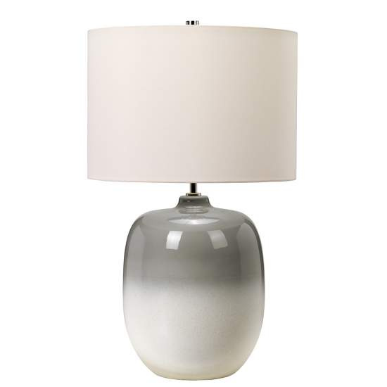 Lampada Scrivania Chalk Farm Porcellana Grigio Chiaro Gesso Bianco 1 Luce E27 CHALKFARM-TL