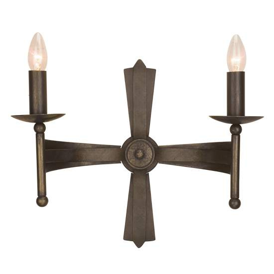 Applique Industrial Nordico Cromwell Metallo Bronzo Antico 2 Luci E14 CW2-OLD-BRZ