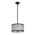 Lampadario Corona Acciaio Bronzo E Vetro Ottone Antico 2 Luci E27 DL-CORONA-2P-BAB