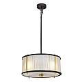 Lampadario Corona Acciaio Bronzo E Vetro Ottone Antico 3 Luci E27 DL-CORONA-3P-BAB
