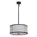 Lampadario Corona Acciaio Bronzo E Vetro Ottone Antico 3 Luci E27 DL-CORONA-3P-BAB
