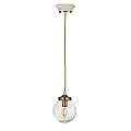 Sospensione Contemporanea Cosmos Acciaio Crema Vetro Ottone 1 Luce E14 DL-COSMOS-1P