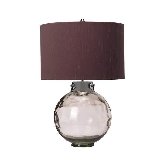 Lampada Da Scrivania Kara Vetro Metallo Nichel Lucido Vetro Verde 1 Luce E27 DL-KARA-TL-SMOKE