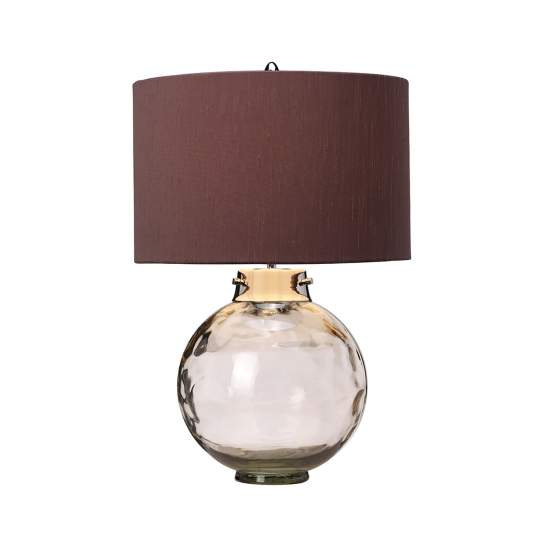 Lampada Da Scrivania Kara Vetro Metallo Nichel Lucido Vetro Verde 1 Luce E27 DL-KARA-TL-SMOKE