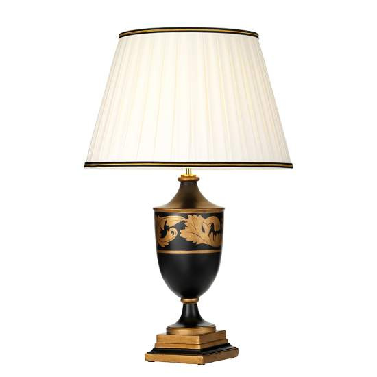 Lampada Da Scrivania Contemporanea Narbonne Legno Oro E Nero 1 Luce E27 DL-NARBONNE-TL