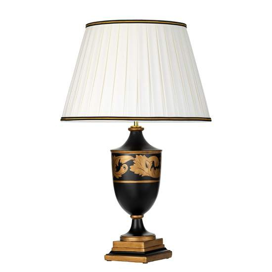 Lampada Da Scrivania Contemporanea Narbonne Legno Oro E Nero 1 Luce E27 DL-NARBONNE-TL