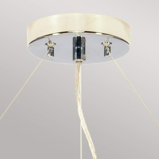 Lampadario Contemporaneo Pearce Acciaio Cromo Lucido 5 Luci E27 DL-PEARCE26-5LT-IV-PC