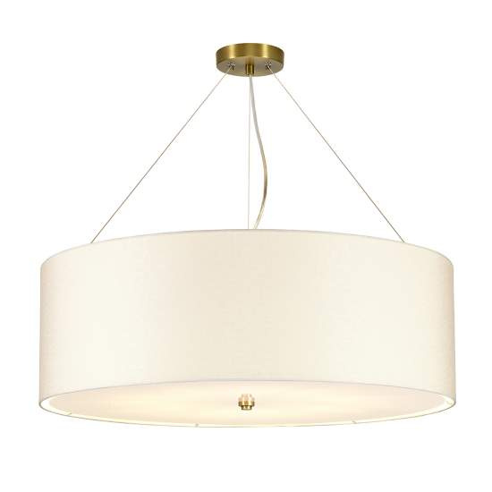 Lampadario Contemporaneo Pearce Acciaio Ottone Antico 7 Luci E27 DL-PEARCE30-7LT-IV-AB