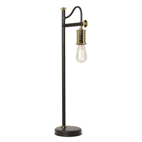 Lampada Da Scrivania Contemporanea Douille Acciaio Nero Ottone Lucido 1 Luce E27 DOUILLE-TL-BPB