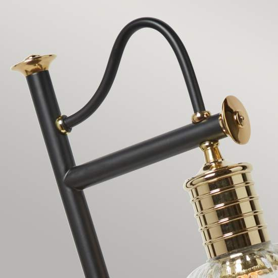 Lampada Da Scrivania Contemporanea Douille Acciaio Nero Ottone Lucido 1 Luce E27 DOUILLE-TL-BPB