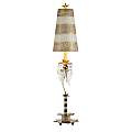 Lampada Da Scrivania Birdland Acciaio Nero Bianco Cristallo Bianco 1 Luce E27 FB-BIRDLAND-TL