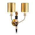 Applique Contemporanea Flambeau Acciaio Oro E Nero 2 Luci E14 FB-FLAMBEAU2