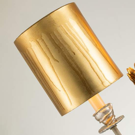 Applique Contemporanea Flambeau Acciaio Oro E Nero 2 Luci E14 FB-FLAMBEAU2