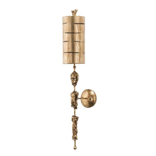 Applique Contemporanea Fragment Acciaio Foglia Oro Materie Plastiche 1 Luce E27 FB-FRAGMENT-G1