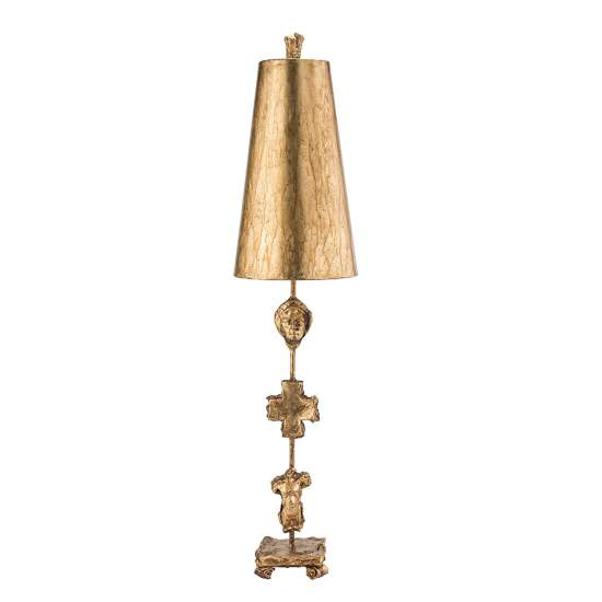 Lampada Da Scrivania Contemporanea Fragment Acciaio Oro Antico 1 Luce E27 FB-FRAGMENT-TL-G