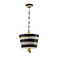 Sospensione Contemporanea South Beach Acciaio Nero Bianco 1 Luce E27 FB-SOUTHBEACH-P