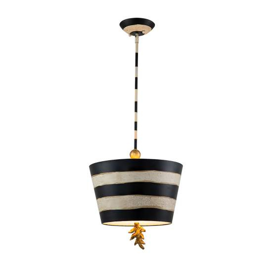 Sospensione Contemporanea South Beach Acciaio Nero Bianco 1 Luce E27 FB-SOUTHBEACH-P