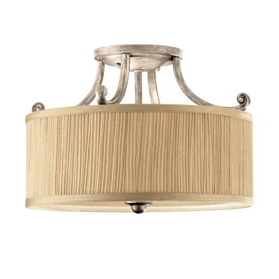 Lampadario Contemporaneo Abbey Acciaio Sabbia Argentata 3 Luci E27 FE-ABBEY-SF