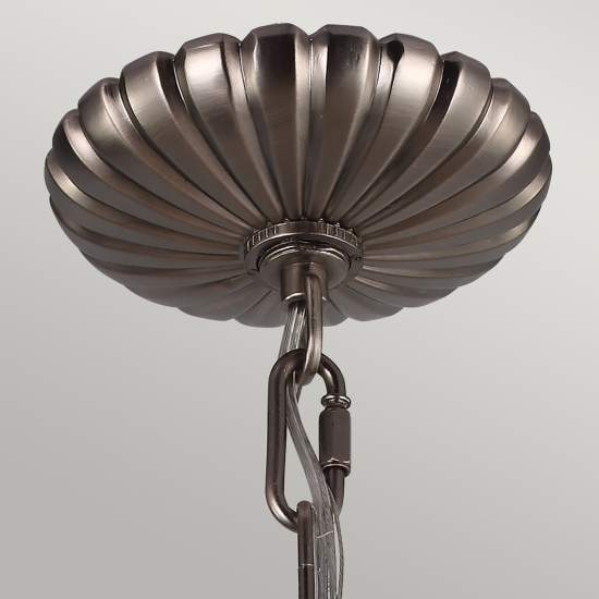 Lampadario Industrial Nordico Adams Acciaio Nichel Antico Vetro 3 Luci E14 FE-ADAMS-3P-ANL