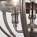 Lampadario Industrial Nordico Adams Acciaio Nichel Antico Vetro 3 Luci E14 FE-ADAMS-3P-ANL