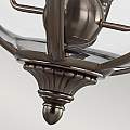 Lampadario Industrial Nordico Adams Acciaio Nichel Antico Vetro 4 Luci E14 FE-ADAMS-4P-ANL