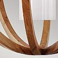 Sospensione Industrial Nordica Allier Legno Acciaio 1 Luce E27 D66Cm FE-ALLIER-P-L-LW