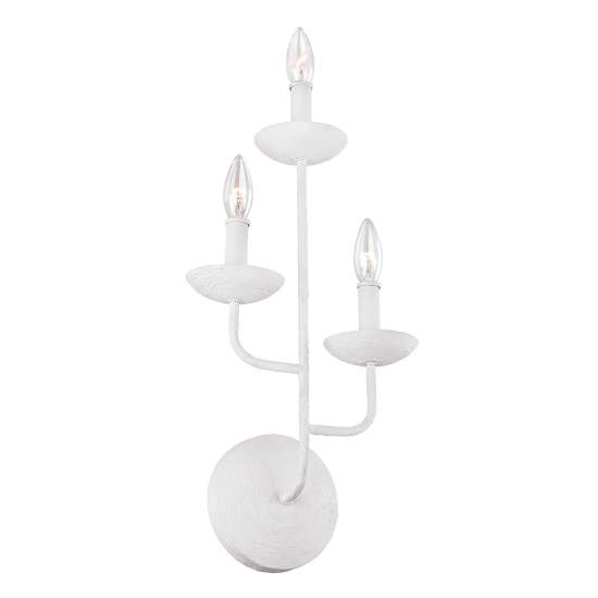 Applique Classica Annie Acciaio Bianco Gesso 3 Luci E14 FE-ANNIE3-PSW