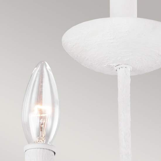 Applique Classica Annie Acciaio Bianco Gesso 3 Luci E14 FE-ANNIE3-PSW
