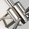 Lampadario Apollo Acciaio Nichel Vetro 5 Luci G9 3 Ledw 3000K 1600Lm FE-APOLLO5-PN