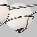 Lampadario Apollo Acciaio Nichel Vetro 5 Luci G9 3 Ledw 3000K 1600Lm FE-APOLLO5-PN