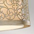 Plafoniera Contemporanea Arabesque Acciaio Foglia Argento Vetro 2 Luci E27 FE-ARABESQUE-F