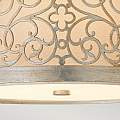 Plafoniera Contemporanea Arabesque Acciaio Foglia Argento Vetro 2 Luci E27 FE-ARABESQUE-F