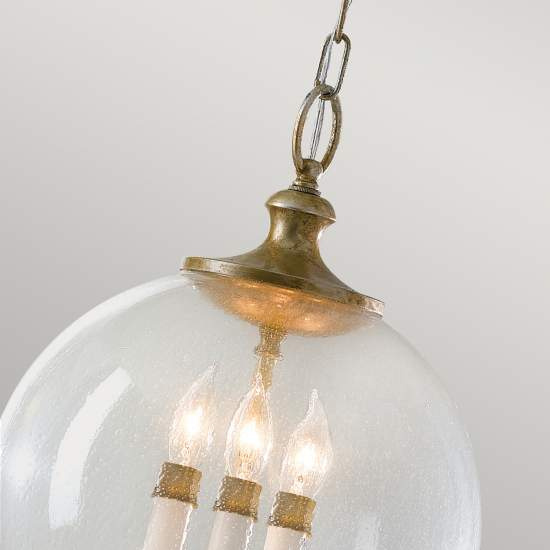 Lampadario Contemporaneo Argento Acciaio Foglia Argento Vetro 3 Luci E14 FE-ARGENTO-P