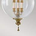 Lampadario Contemporaneo Argento Acciaio Foglia Argento Vetro 3 Luci E14 FE-ARGENTO-P