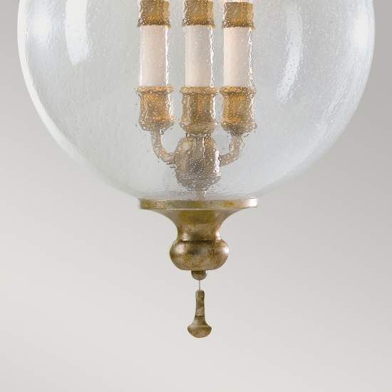 Lampadario Contemporaneo Argento Acciaio Foglia Argento Vetro 3 Luci E14 FE-ARGENTO-P