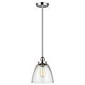 Sospensione Contemporanea Baskin Vetro Nichel Lucido 1 Luce E27 D22,8Cm FE-BASKIN-P-B-PN