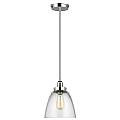 Sospensione Contemporanea Baskin Vetro Nichel Lucido 1 Luce E27 D22,8Cm FE-BASKIN-P-B-PN
