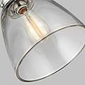 Sospensione Contemporanea Baskin Vetro Nichel Lucido 1 Luce E27 D22,8Cm FE-BASKIN-P-B-PN