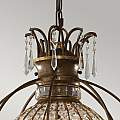 Lampadario Contemporaneo Bellini Acciaio Bronzo Ossidato Cristallo 3 Luci E14 FE-BELLINI3