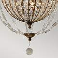 Lampadario Contemporaneo Bellini Acciaio Bronzo Ossidato Cristallo 3 Luci E14 FE-BELLINI3