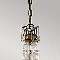 Lampadario Contemporaneo Bellini Acciaio Bronzo Ossidato Cristallo 6 Luci E14 FE-BELLINI6