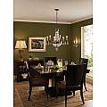 Lampadario Contemporaneo Bellini Acciaio Bronzo Ossidato Cristallo 6 Luci E14 FE-BELLINI6