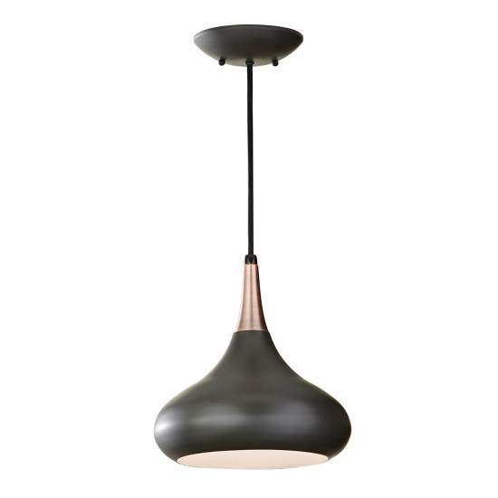 Sospensione Contemporanea Beso Acciaio Bronzo Scuro 1 Luce E27 D25,4Cm FE-BESO-P-M-DBZ