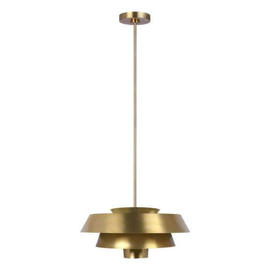 Sospensione Contemporanea Brisbin Acciaio Ottone Brunito 1 Luce E27 FE-BRISBIN-BB